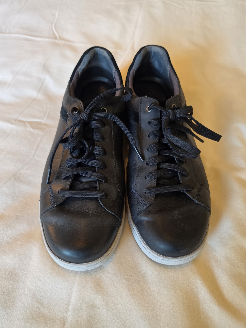 Dansko Black Leather Lace-Up Casual Sneakers